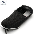 Low price durable webbing lady vamp woven shoes upper